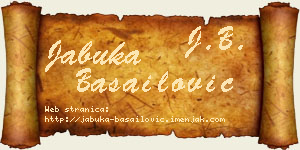 Jabuka Basailović vizit kartica
